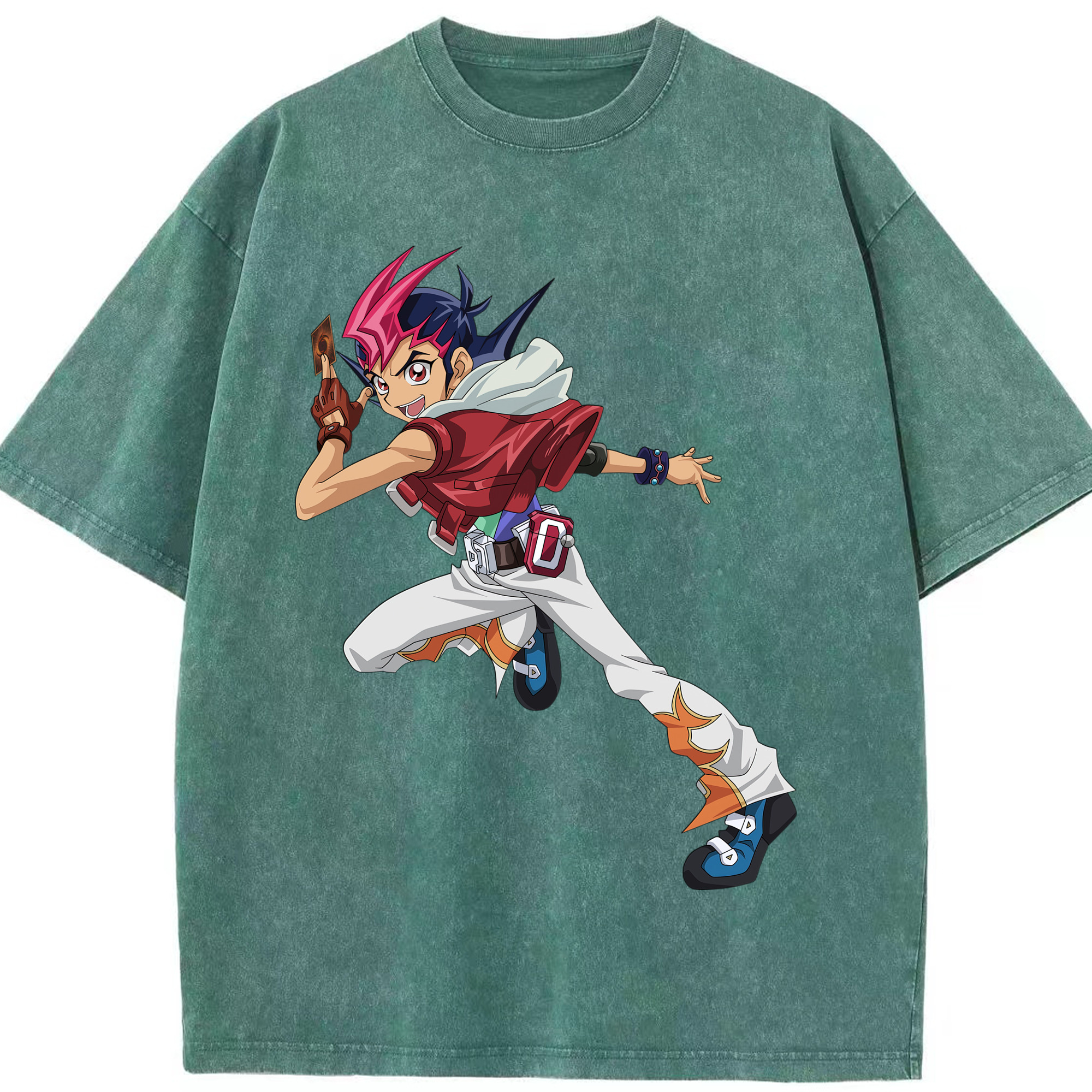 （画像用） 遊☆戯☆王 Yu-Gi-Oh! 綿100% ヴィンテージ風 半袖Tシャツ（フロントプリント）